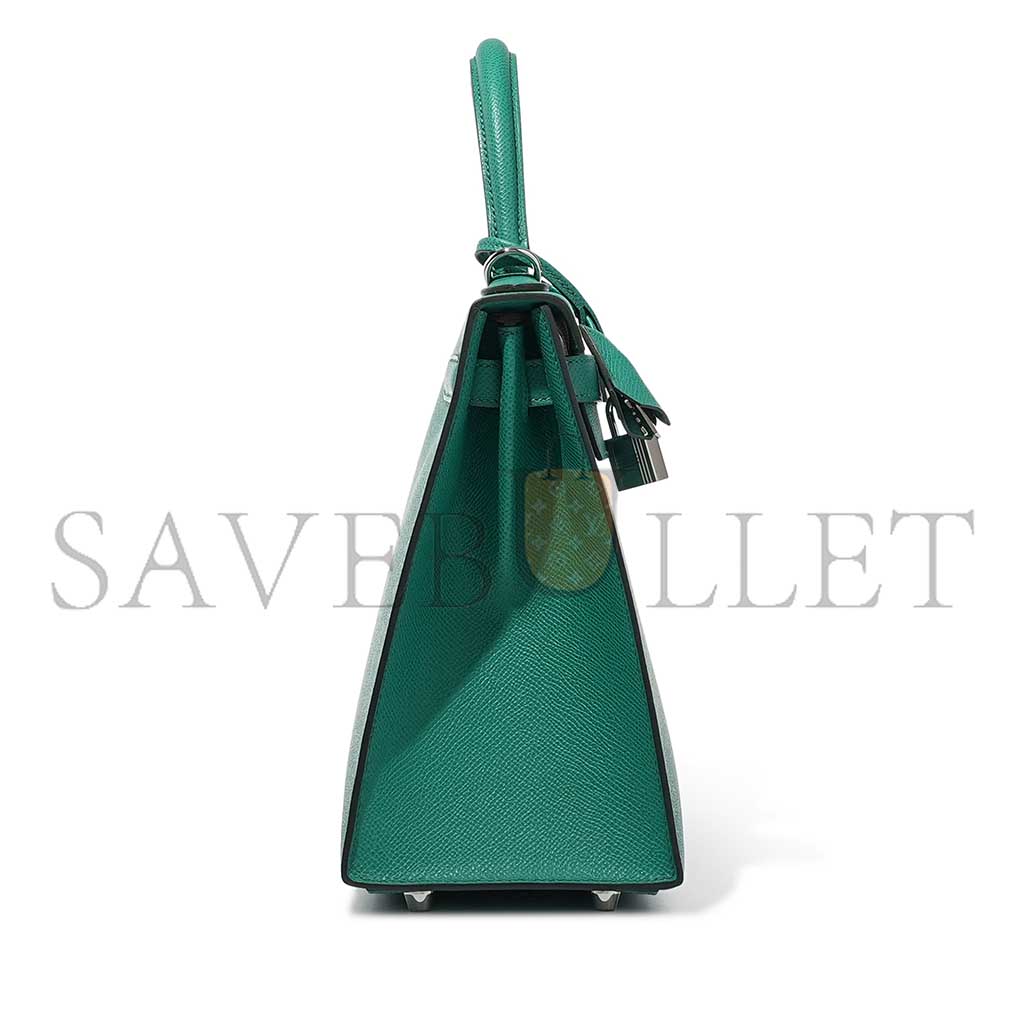 HERMÈS MASTER VERT JADE EPSOM KELLY 28 SELLIER PALLADIUM HARDWARE (28*22*10cm)